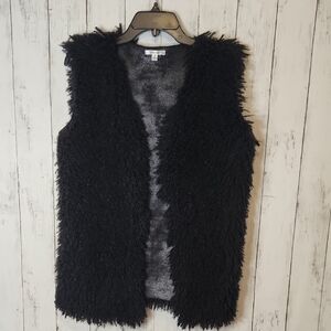 🥳Sophie Max Textured Black Vest Small